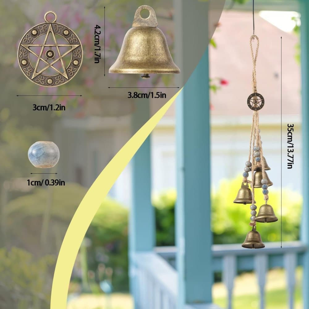 Outdoor Metal Wind Chime with Pleasant Sound, Easy Hanging Decorative Home Pendant V1188-MS-325-2092
