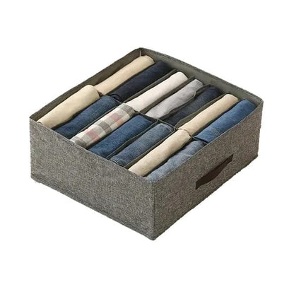 Collapsible Stackable Storage Box with Compartments and Reinforced Handles for Clothes Toys V1188-MS-325-2093