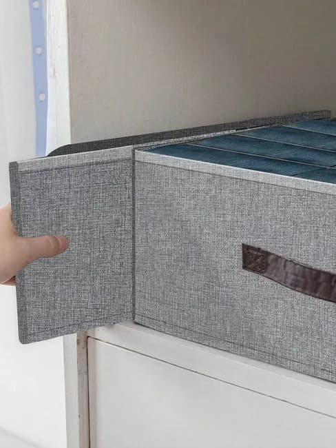 Collapsible Stackable Storage Box with Compartments and Reinforced Handles for Clothes Toys V1188-MS-325-2093
