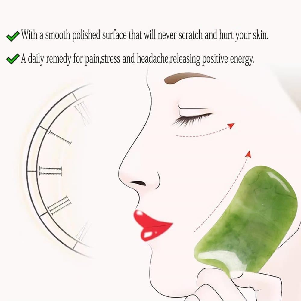 7-piece Gua Sha Set, Resin Facial and Body Massage Tool for Face Legs Back, Green V1188-MS-325-2094