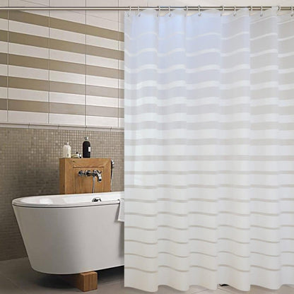 Waterproof PEVA Shower Curtain with Hooks, Mildew Resistant Bathroom Curtain, 200x180cm V1188-MS-325-2096