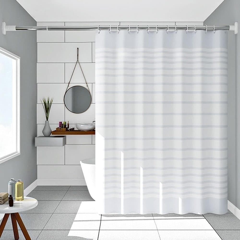 Waterproof PEVA Shower Curtain with Hooks, Mildew Resistant Bathroom Curtain, 200x180cm V1188-MS-325-2096