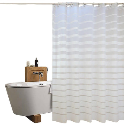 Waterproof PEVA Shower Curtain with Hooks, Mildew Resistant Bathroom Curtain, 150x180cm V1188-MS-325-2097