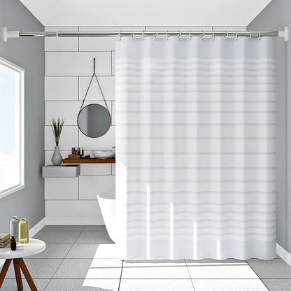 Waterproof PEVA Shower Curtain with Hooks, Mildew Resistant Bathroom Curtain, 150x180cm V1188-MS-325-2097