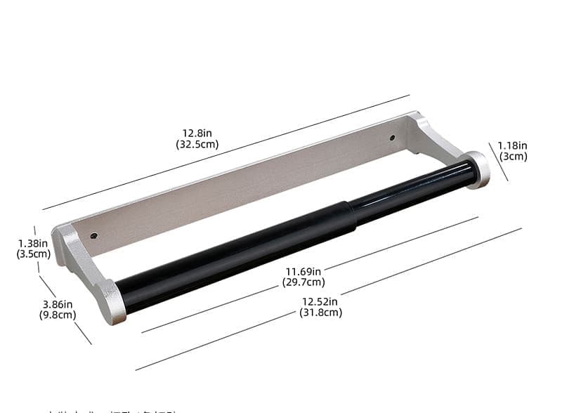 Aluminum Self-Adhesive Paper Towel Holder, No Drilling Required, Silver, 32.5x9.8cm V1188-MS-325-2100