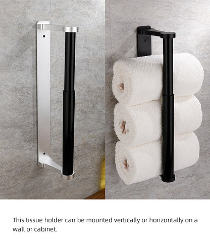 Aluminum Self-Adhesive Paper Towel Holder, No Drilling Required, Silver, 32.5x9.8cm V1188-MS-325-2100