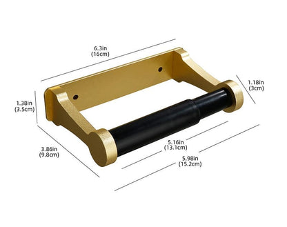 Aluminum Self-Adhesive Paper Towel Holder for Kitchen and Bathroom, 16x9.8cm, No Drilling Required, Gold V1188-MS-325-2102