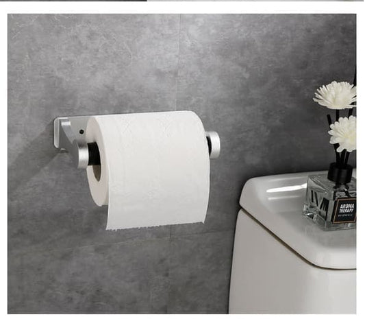 Self-Adhesive Paper Towel Holder, No Drilling Required, Aluminum, Silver, 16x9.8cm, for Kitchen and Bathroom V1188-MS-325-2104