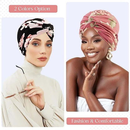 2-Pack Lightweight Breathable Elastic Sleeping Cap, Soft Stretchy Comfortable Night Cap, Cozy Sleeping Hood, V1188-MS-325-2110