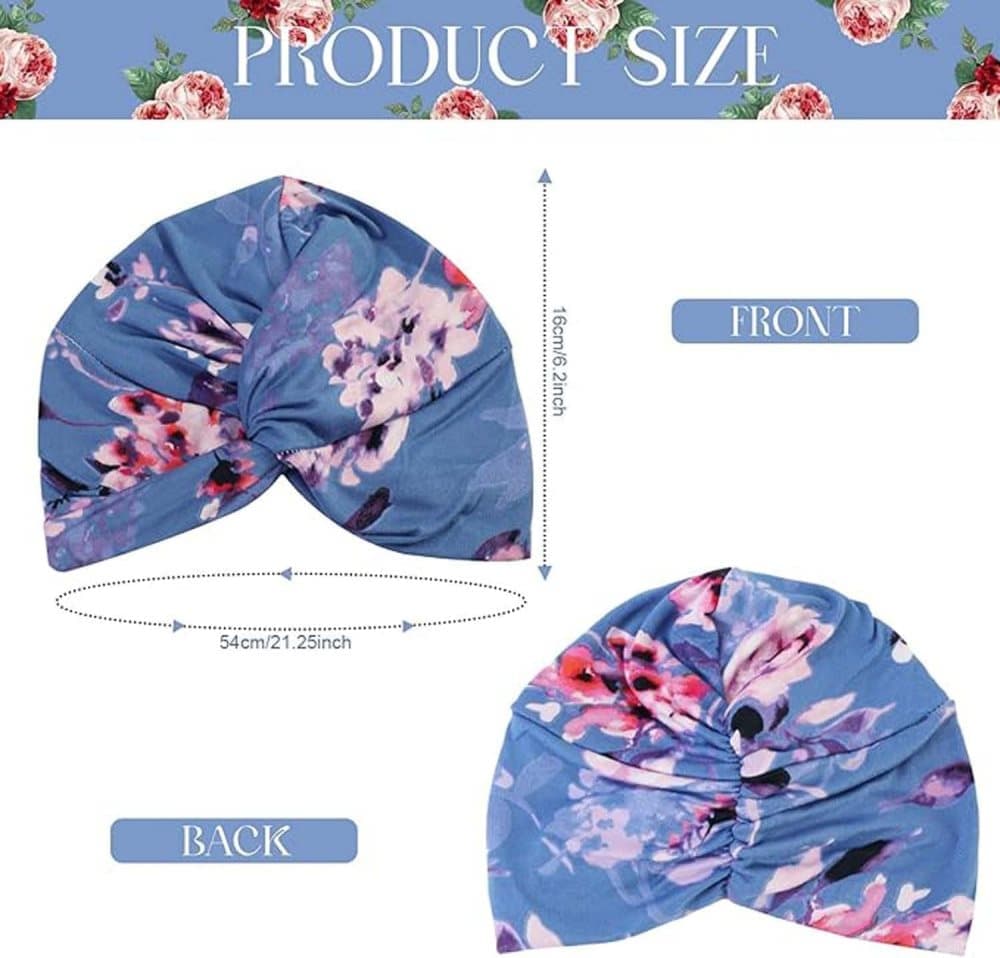 2-pack lightweight breathable elastic sleeping cap, soft and cozy night hood, one size V1188-MS-325-2111