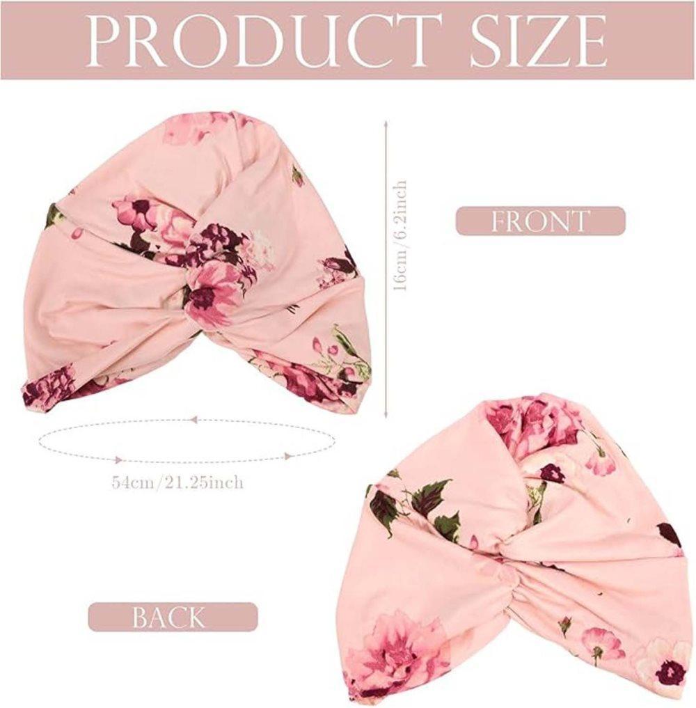 2-Pack Lightweight Breathable Elastic Sleeping Cap, Soft Cozy Night Cap, Comfortable Stretchy Sleeping Hood, V1188-MS-325-2112