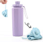 Foldable Water Bottle 600ml BPA-Free Lightweight for Travel Gym Camping, Purple V1188-MS-325-2114