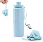 600ml Foldable Water Bottle BPA-Free Lightweight for Travel Gym Camping, Blue V1188-MS-325-2116