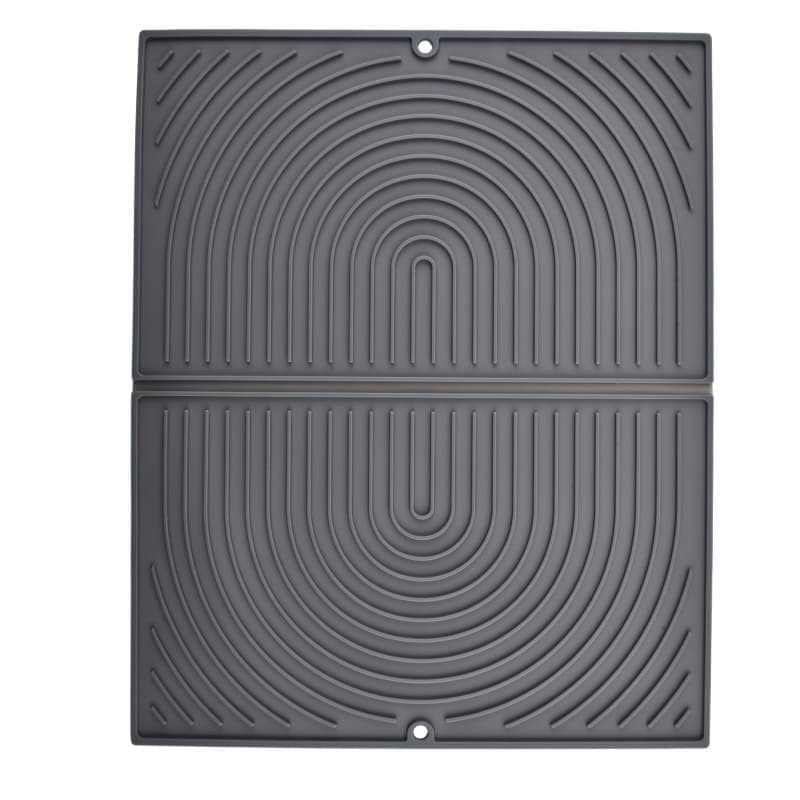 Non-Slip Foldable Silicone Kitchen Counter Mat with Water Drainage, 51cm x 41cm, Grey V1188-MS-325-2121