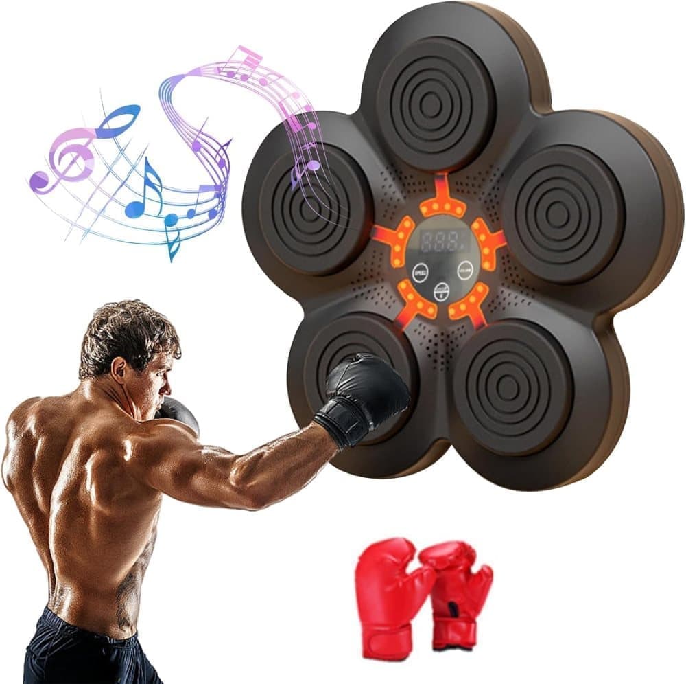 Smart Electric Boxing Trainer with Speaker, Black, Compatible with Smart Music Boxing Machine(Adults) V1188-MS-325-3205