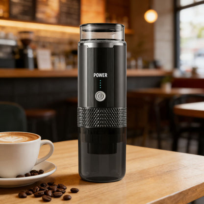 Portable Handheld Coffee Maker, compatible with K Cup Capsules and Ground Coffee, Manually Operated for V1188-MS-327-01