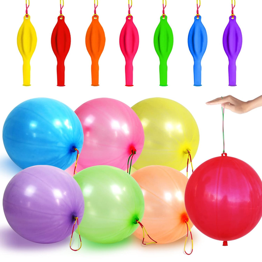 50-pack 6g punched balloons, thickened neon colored punched balloons, heavy-duty party favors with rubber V1188-MS-417-0001