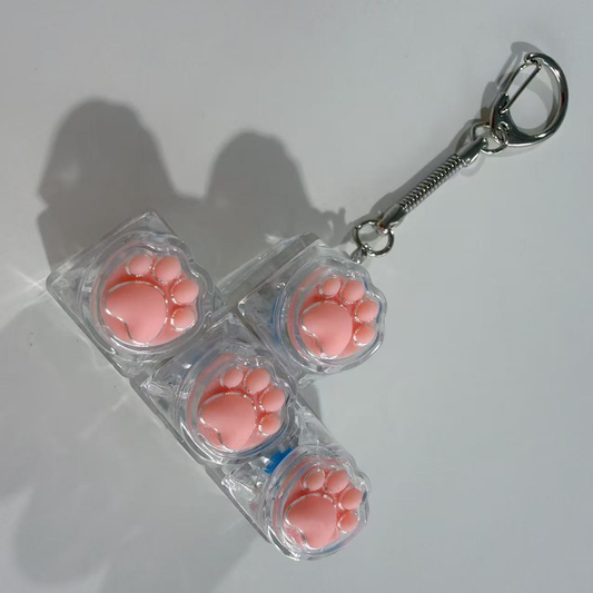 3 pcs Cute Silicone Cat Paw Stress Relief Button, Fidget Toy Keychain with Mechanical Keyboard Switch, V1188-MS-417-0002-1