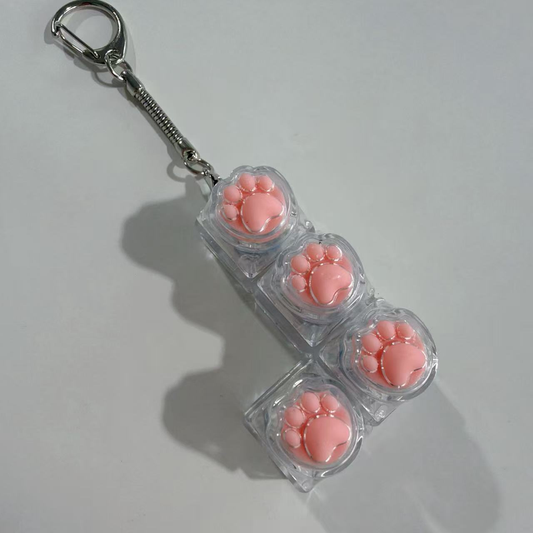 3 pcs Cute Silicone Cat Paw Stress Relief Button, Fidget Toy Keychain with Mechanical Keyboard Switch, V1188-MS-417-0002-2