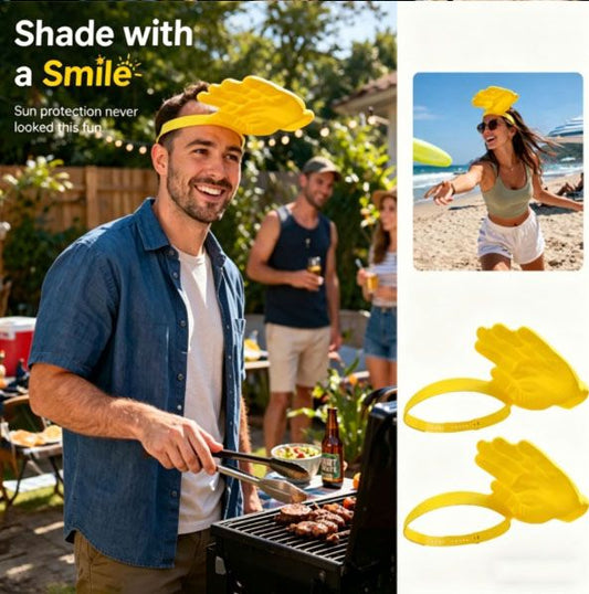 Novelty Hand Shaped Sun Visor Hat, Funny Palm Headband UV Protection Sun Hat, Creative Photo Prop for Women V1188-MS-417-0004