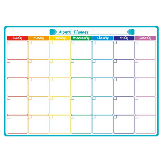 Magnetic Dry Erase Weekly & Monthly Planner Set, Fridge Whiteboard Calendar with 7 Markers & Eraser, Reusable V1188-MS-417-0006