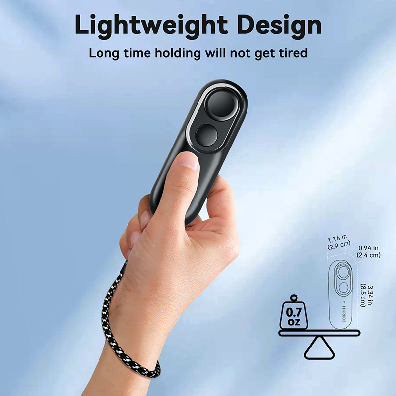 Rechargeable E-Reader Page Turner Remote with Clip - 2-in-1 Bluetooth Clicker for Kindle, Kobo, V1188-MS-417-0007