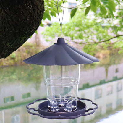 Automatic Hanging Large Capacity Multi-functional Bird Feeder (PP/PS) 820ML Capacity Size: 200*200*125mm V1188-MS-424-0004