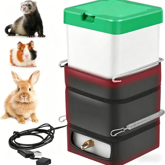 Heated Water Dispenser (Plastic/Felt) 1L Capacity Size: 1L Color: 195g For Parrots Outdoor Use (1pc) V1188-MS-424-0005