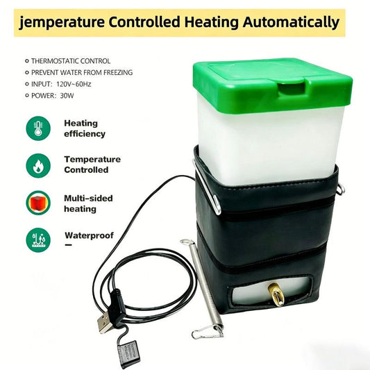 Heated Water Dispenser (Plastic/Felt) 1L Capacity Size: 1L Color: 195g For Parrots Outdoor Use (1pc) V1188-MS-424-0005