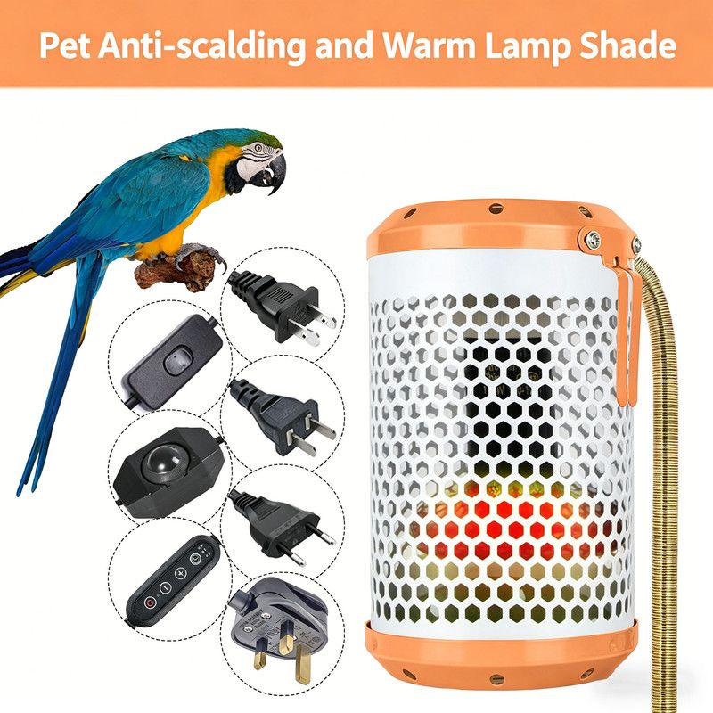 Heated Heating Lamp (ceramics) Size: 60*70mm Color: Black for Parrots (1pc) V1188-MS-424-0011