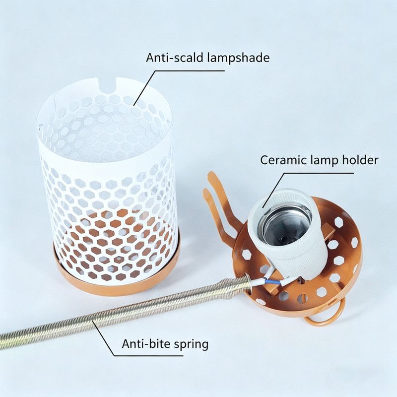 Heated Heating Lamp (ceramics) Size: 60*70mm Color: Black for Parrots (1pc) V1188-MS-424-0011