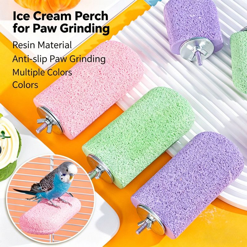 Claw Grinding Stick (Resin) Size: 123mm Color: Green for Parrots (1pc) V1188-MS-424-0013