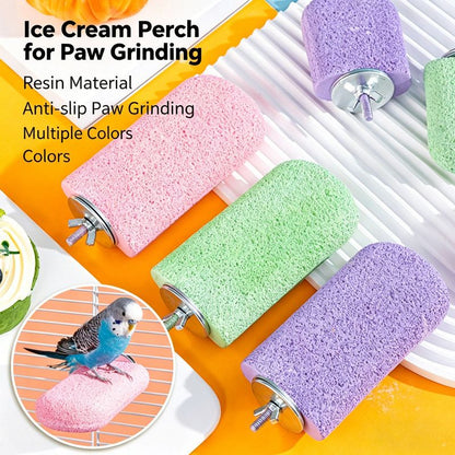 Claw Grinding Stick (Resin) Size: 123mm Color: Green for Parrots (1pc) V1188-MS-424-0013
