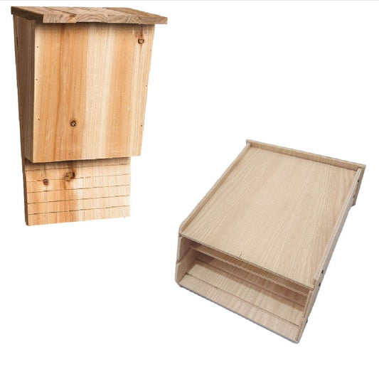 Bat House (Wooden) Size: 240mm*83mm*93mm Color: Brown for Bats Outdoor Use (1pc) V1188-MS-424-0014