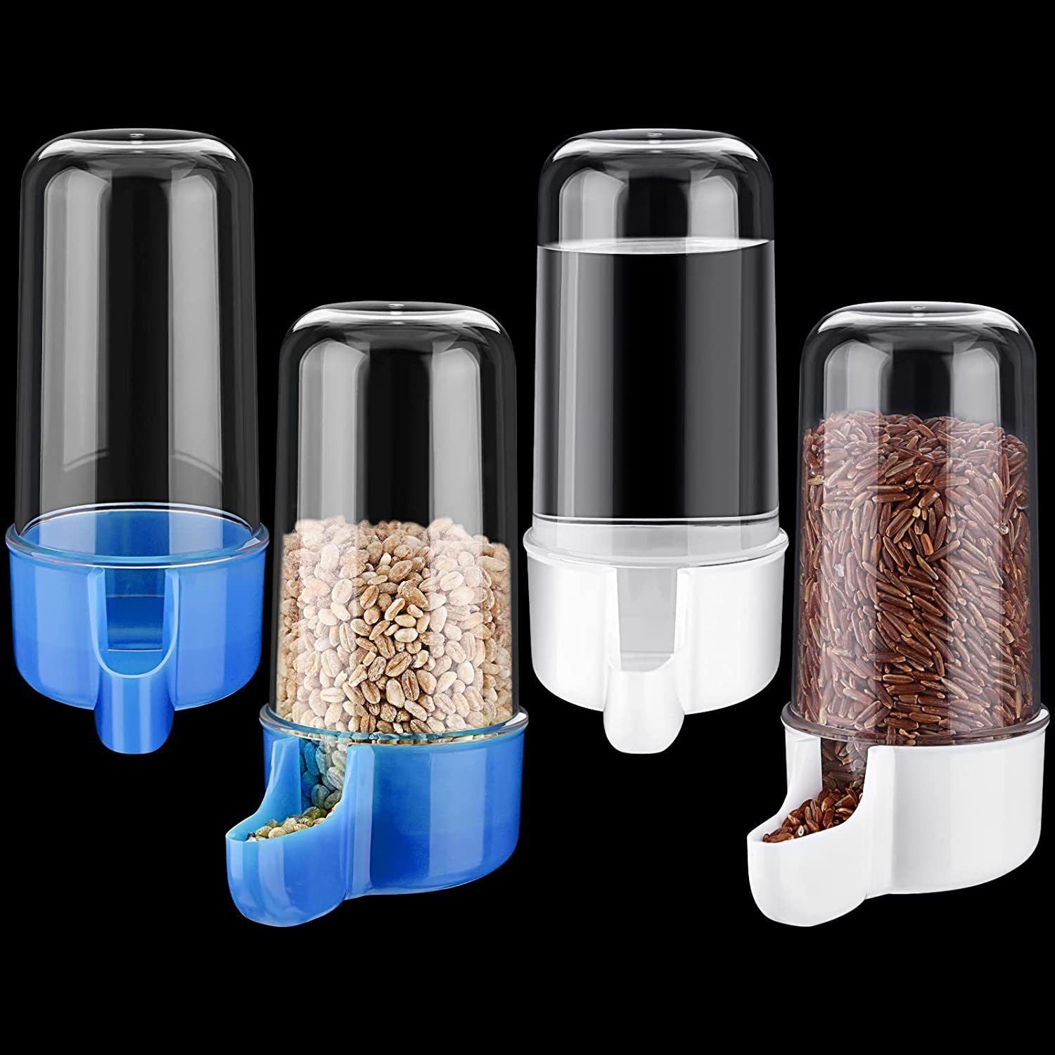 Automatic Water Dispenser (Plastic) 220ML Capacity Size: 130*85mm Color: Green/Transparent for Parrots (1pc) V1188-MS-424-0015