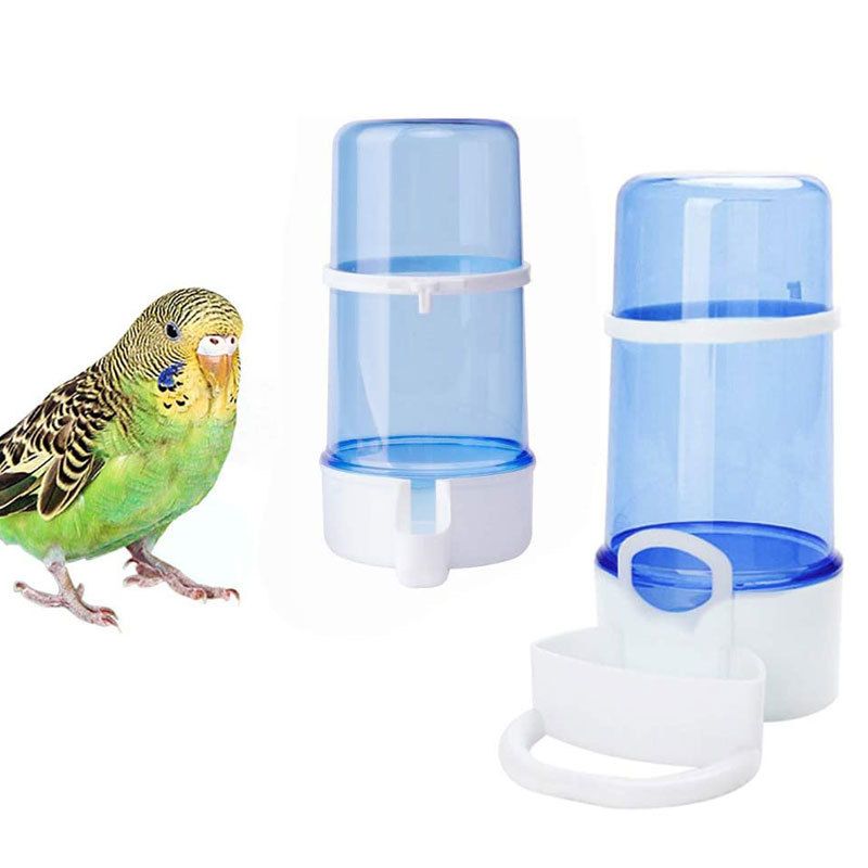 Automatic Water Dispenser (Plastic) 220ML Capacity Size: 130*85mm Color: Green/Transparent for Parrots (1pc) V1188-MS-424-0015