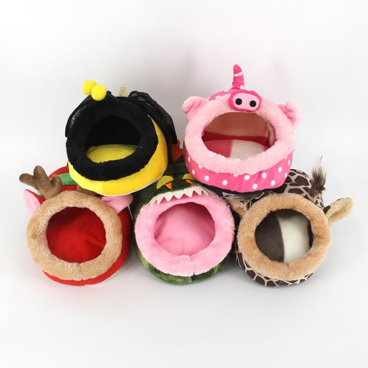 Pet Bed (Plush/PP Cotton) Size: 230mm Color: Green for Rabbits/Guinea Pigs (1pc) V1188-MS-424-0019