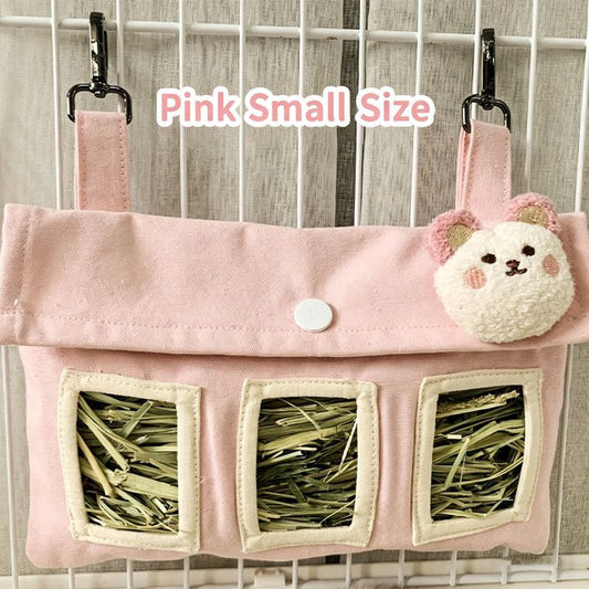 Hanging Hay Bag (Cotton Canvas) Size: 225mm*155mm Color: Yellow for Rabbits/Guinea Pigs (1pc) V1188-MS-424-0021