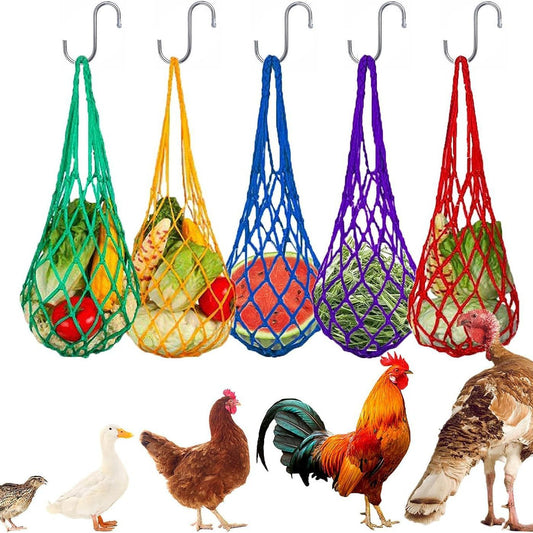 Hanging Feeding Net Bag (Nylon) Size: 570mm Color: Green for Parrots (2pc) V1188-MS-424-0025