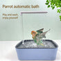 Automatic Bathing Tub (Plastic) Size: 315mm*215mm*340mm Color: Blue for Parrots (1pc) V1188-MS-424-0031