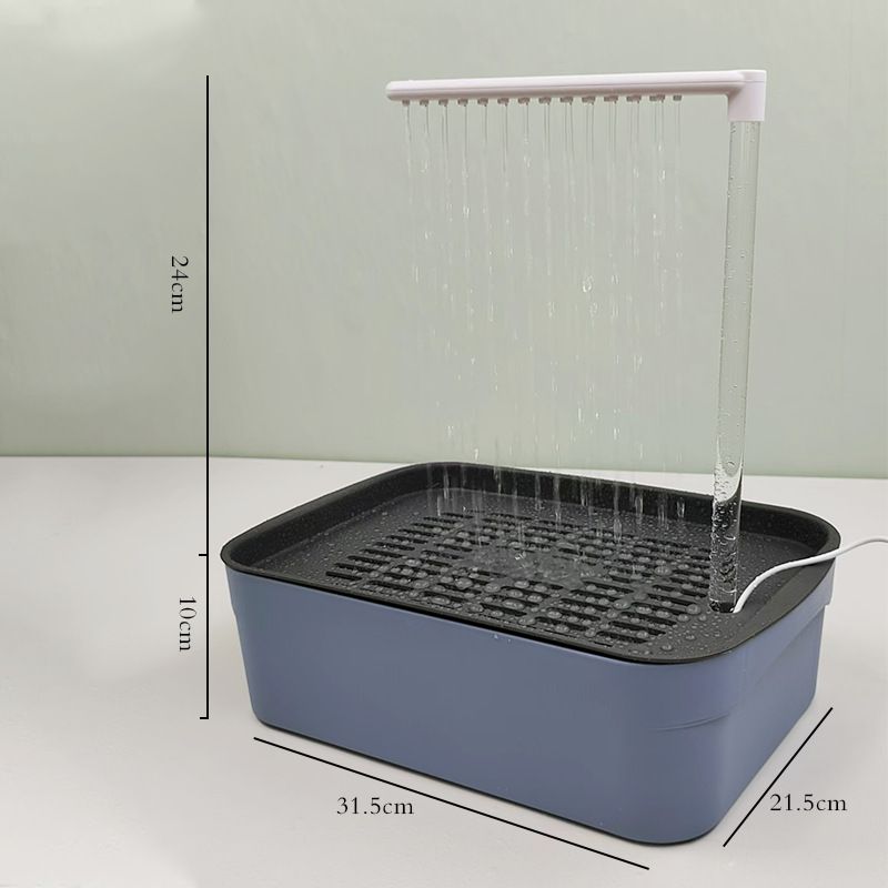 Automatic Bathing Tub (Plastic) Size: 315mm*215mm*340mm Color: Blue for Parrots (1pc) V1188-MS-424-0031