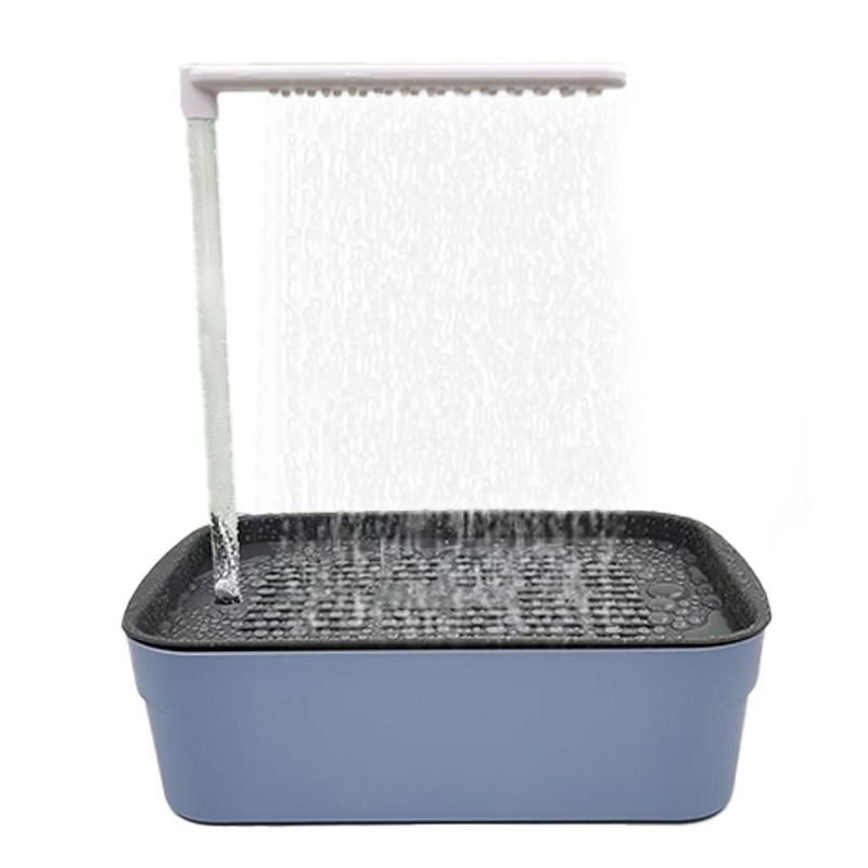 Automatic Bathing Tub (Plastic) Size: 315mm*215mm*340mm Color: Blue for Parrots (1pc) V1188-MS-424-0031