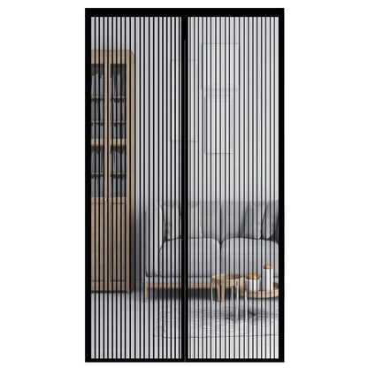 Magnetic Door Screens - 80x210 cm Self-Closing - High-Density Insect Mesh - No Drilling Required - Black V1188-MS-429-0001