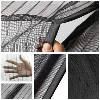 Magnetic Door Screens - 80x210 cm Self-Closing - High-Density Insect Mesh - No Drilling Required - Black V1188-MS-429-0001
