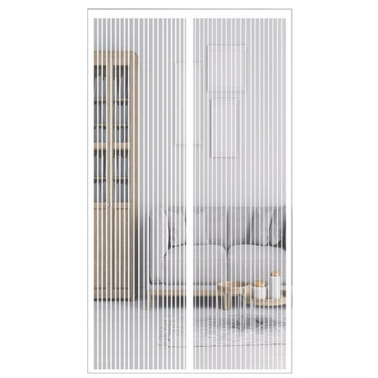 Magnetic Door Screens - 100x210 cm Self-Closing - High-Density Insect Mesh - No Drilling Required - White V1188-MS-429-0002-2