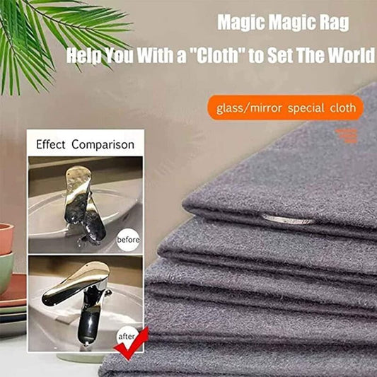15 Pack Magic Cleaning Cloth, Reusable Cleaning Cloths for Windows, Kitchen, Glass and Cars, Black, 7.9 x V1188-MS-520-004