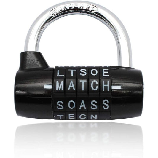 Combination Padlock, Waterproof Rustproof Code Lock, 5 Letter Padlock V1188-MS-520-018