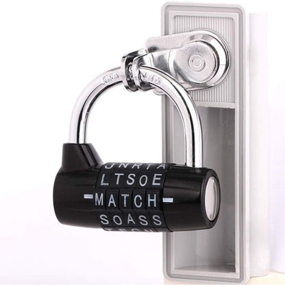 Combination Padlock, Waterproof Rustproof Code Lock, 5 Letter Padlock V1188-MS-520-018