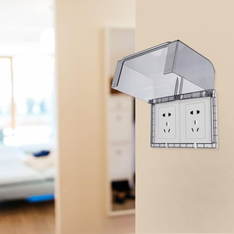 Outdoor Outlet and Socket Protector, Weather Resistant, Black V1188-MS-520-020