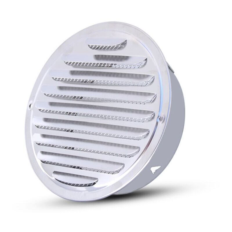 Round Ventilation Grille, Stainless Steel Vent Grille with Net, for 100 mm Opening V1188-MS-520-024